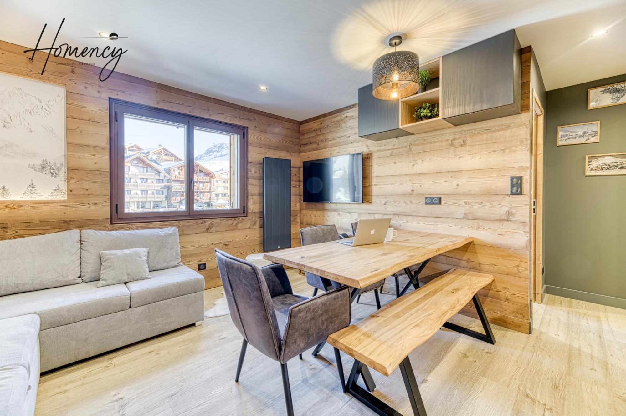 Homency - Residence Menandiere F5 Alpe d'Huez Bagian luar foto